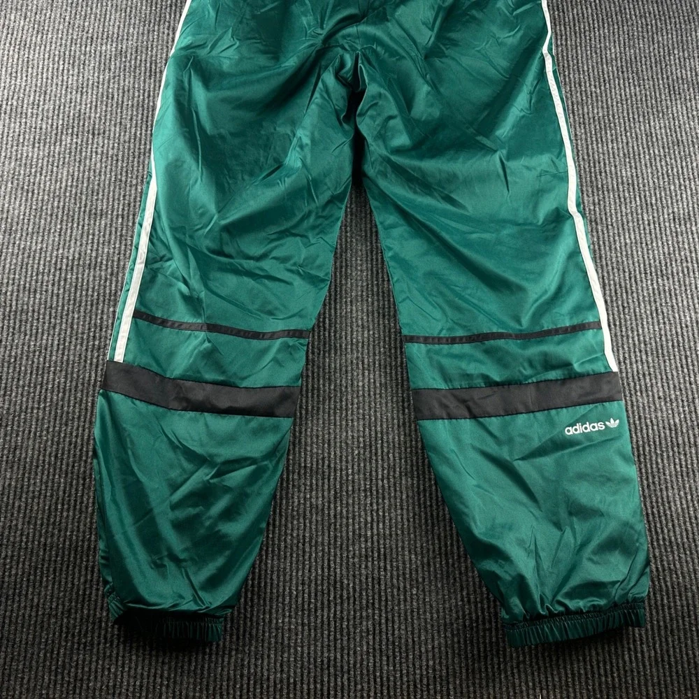 Adidas Originals Mens Green 3-Stripe Wind Track Pants CV4606 Emerald Green L